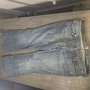 Bootcut petite blue jeans 7 of all mankind jeans low rise